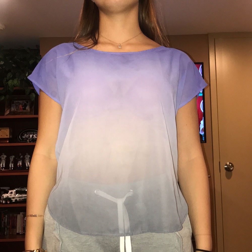 high low ombré blouse
